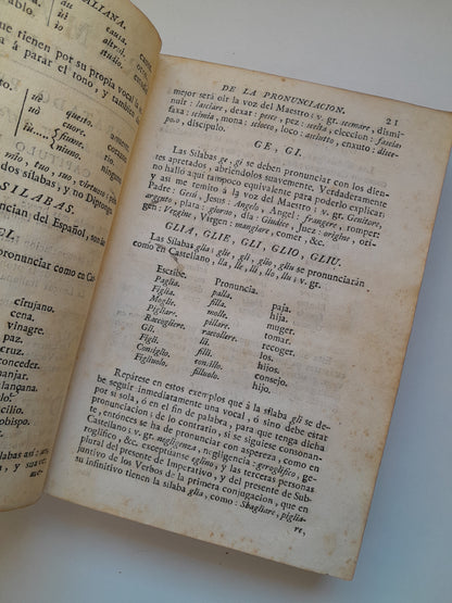 NUEVA Y COMPLETA GRAMÁTICA ITALIANA EXPLICADA EN ESPAÑOL - PEDRO TOMASI (IMPRENTA REAL, 1789)