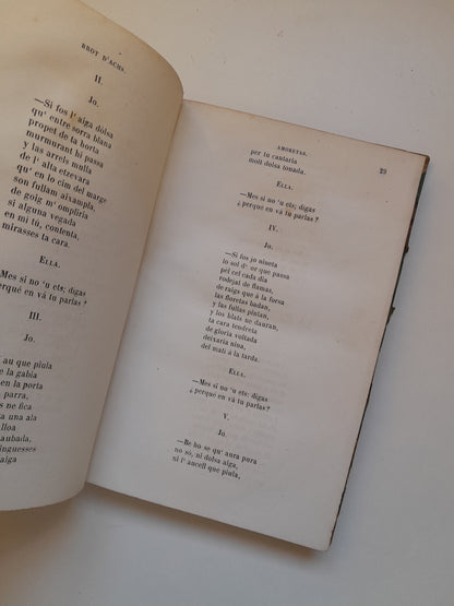LO BROT D'ACHS - FRANCESC PELAI BRIZ (LIB. JOAN ROCA I BROS, 1866)