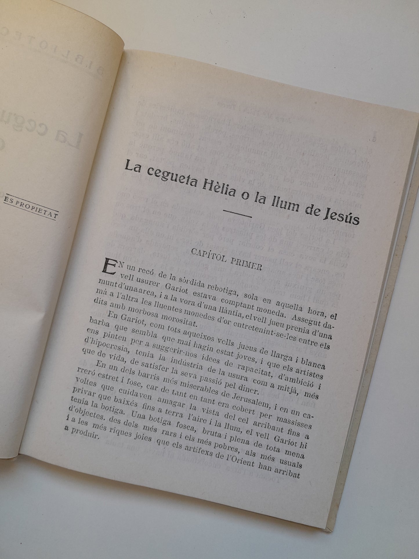 LA CEGUETA HÈLIA O LA LLUM DE JESÚS - JOSEP MARIA FOLCH I TORRES (JOSEP BAGUÑÁ, BIBLIOTECA PATUFET, 1925)