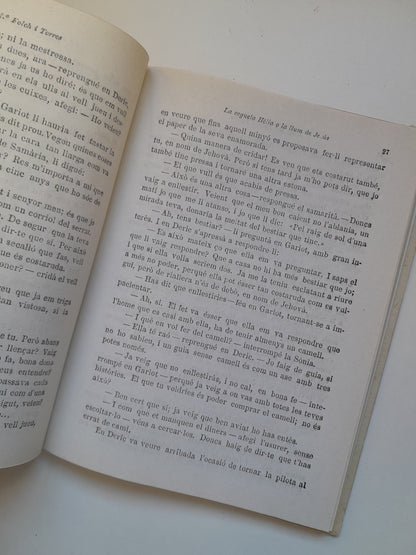 LA CEGUETA HÈLIA O LA LLUM DE JESÚS - JOSEP MARIA FOLCH I TORRES (JOSEP BAGUÑÁ, BIBLIOTECA PATUFET, 1925)