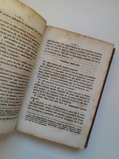 ELEMENTS DE POÈTICA CATALANA I DICCIONARI DE SA RIMA - PAU ESTORCH SIQUÉS (IMP. GRASES, 1852)