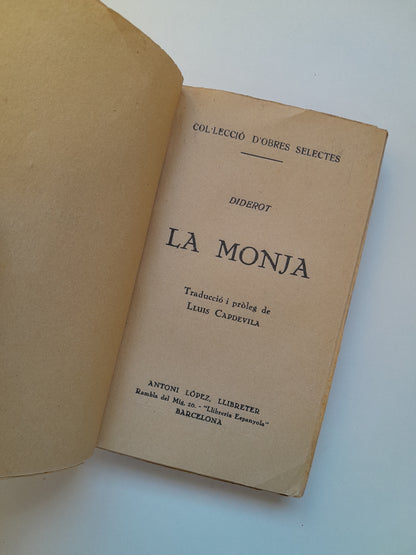 LA MONJA - DIDEROT (LIB. ANTONI LÓPEZ, c.1930)