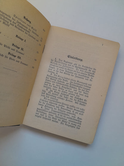 EXERZIER-REGLEMENT FÜR DIE INFANTERIE (ERNST SIEGFRIED MITTLER UND GOHN, 1909)
