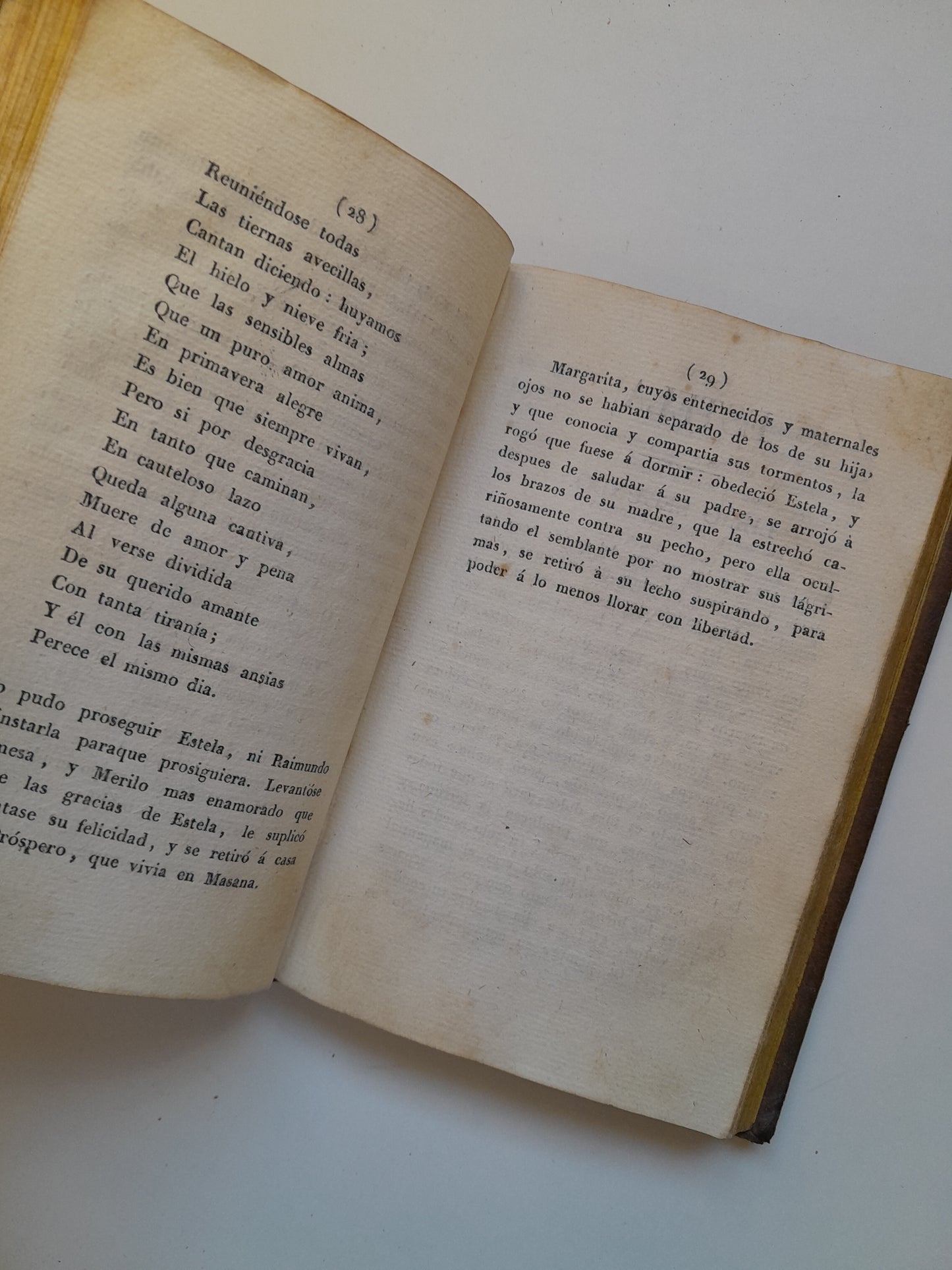 ESTELA. NOVELA PASTORAL EN PROSA Y VERSO - CABALLERO FLORIAN (IMP. MANUEL SAURI Y CIA, 1828)