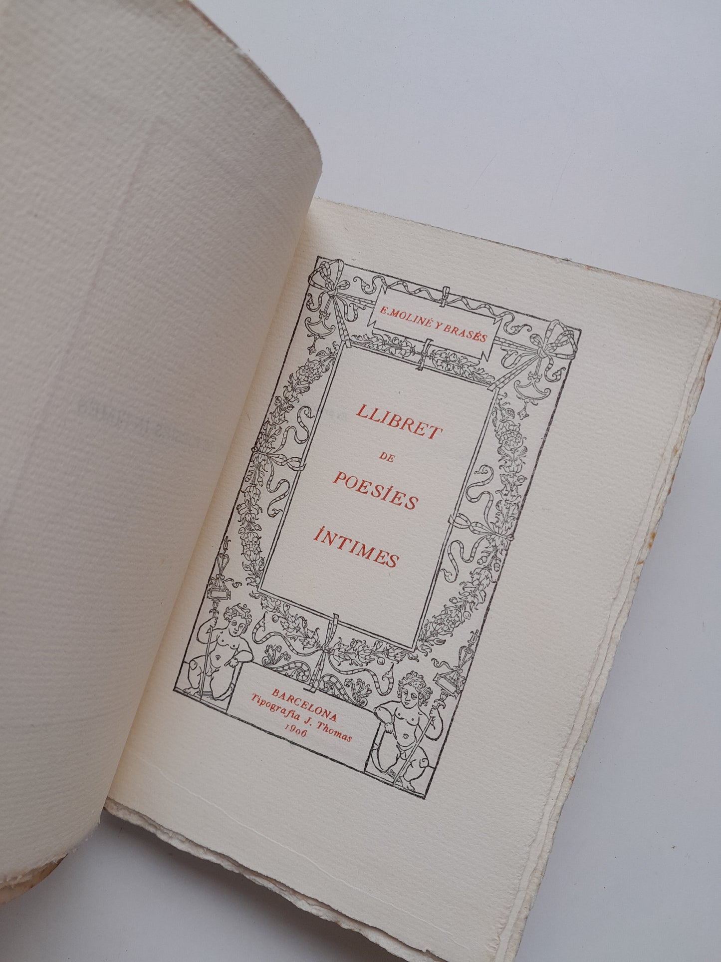 LLIBRET DE POESIES ÍNTIMES - E. MOLINÉ I BRASÉS (TIP. J. THOMAS, 1906)