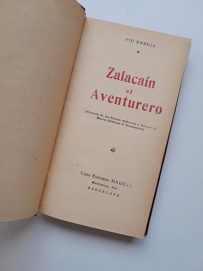 ZALCAIN EL AVENTURERO - PÍO BAROJA (MAUCCI, c.1910)