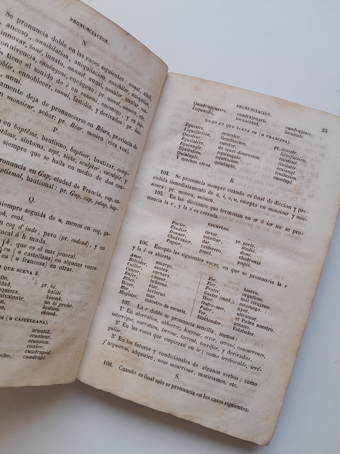 GRAMÁTICA FRANCESA TEÓRICO-PRÁCTICA - CLEMENTE CORNELLAS (IMP. VIUDA MAYOL E HIJOS, 1845)