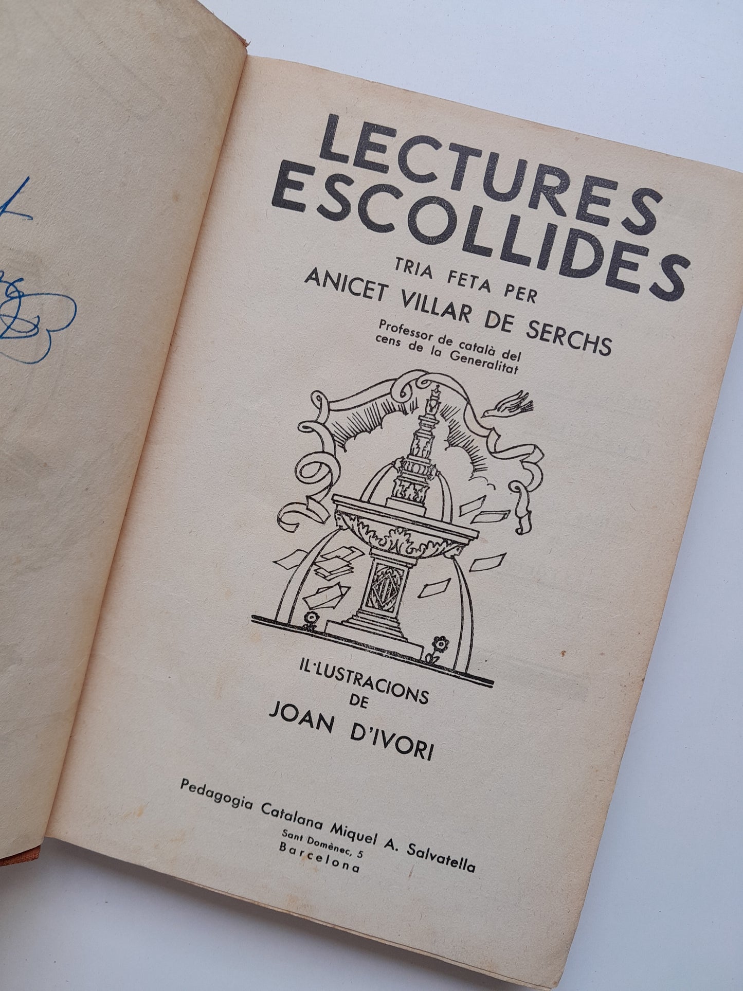 LECTURES ESCOLLIDES - ANICET VILLAR DE SERCHS (MIQUEL A. SALVATELLA, 1935)