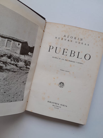 PUEBLO (PRIMERA EDICIÓN) - AZORÍN (BIB. NUEVA, 1930)