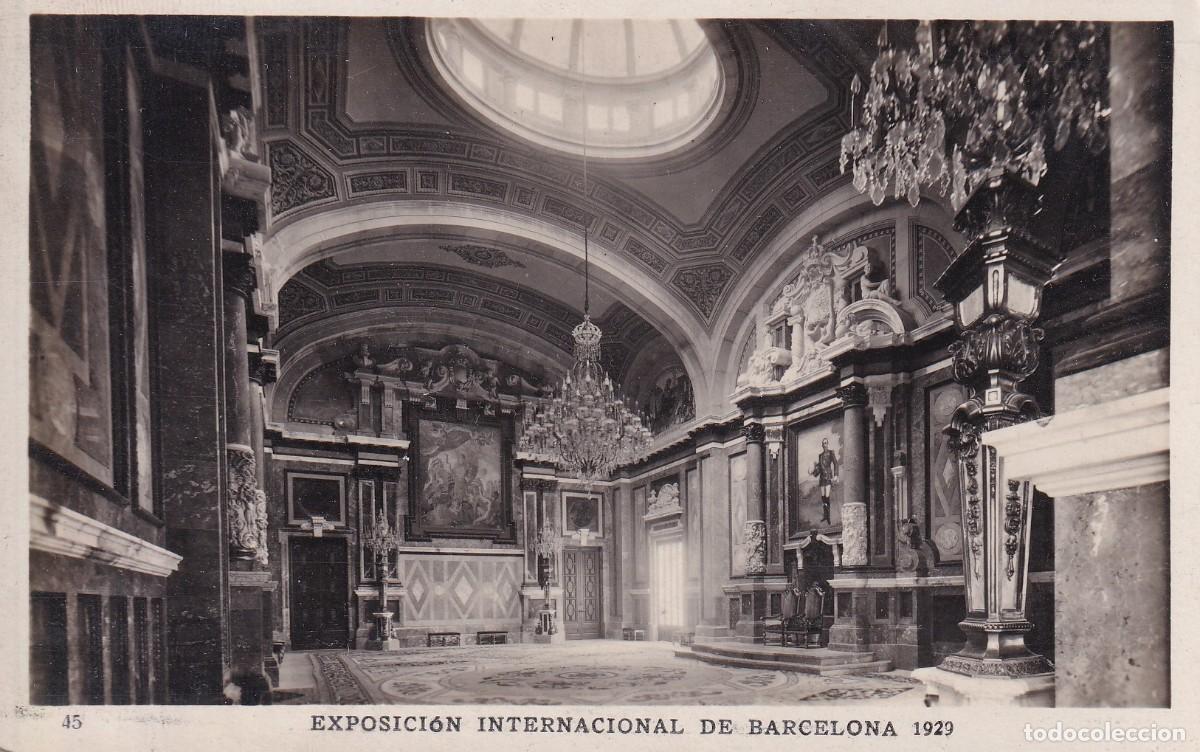 EXPOSICIÓN INTERNACIONAL DE BARCELONA 1929 - PALACIO NACIONAL. SALA DEL TRONO