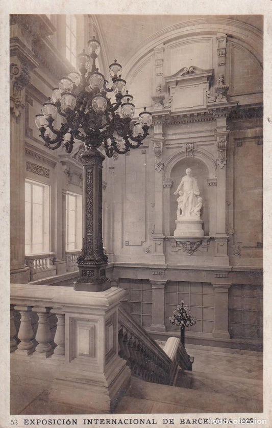 EXPOSICIÓN INTERNACIONAL DE BARCELONA 1929 - PALACIO NACIONAL. ESCALERA DE HONOR