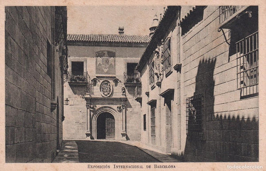 EXPOSICIÓN INTERNACIONAL DE BARCELONA 1929 - PUEBLO ESPAÑOL. CALLE DE LA CONQUISTA