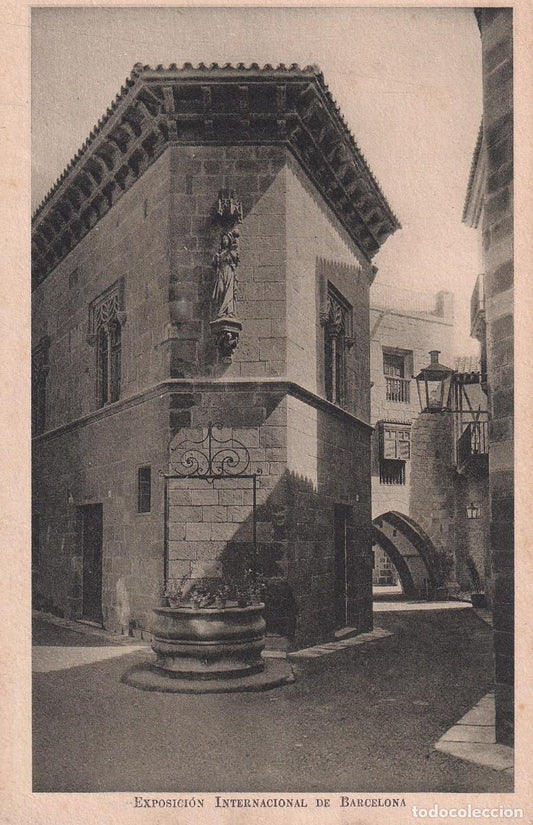 EXPOSICIÓN INTERNACIONAL DE BARCELONA 1929 - PUEBLO ESPAÑOL. CALLE DEL MAESTRAZGO