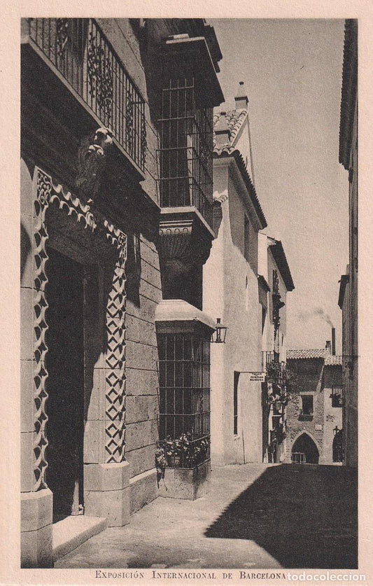 EXPOSICIÓN INTERNACIONAL DE BARCELONA 1929 - PUEBLO ESPAÑOL. CALLE DE LEVANTE