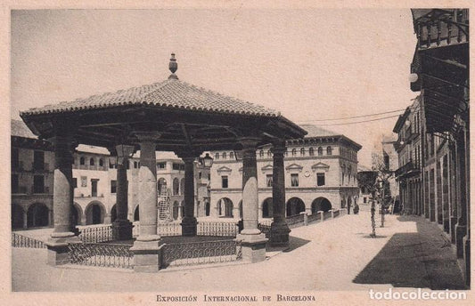 EXPOSICIÓN INTERNACIONAL DE BARCELONA 1929 - PUEBLO ESPAÑOL. TEMPLETE DE LA PLAZA MAYOR