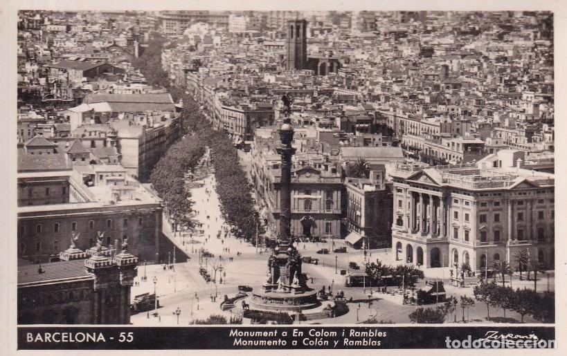 BARCELONA - 55. MONUMENT A EN COLOM I RAMBLES