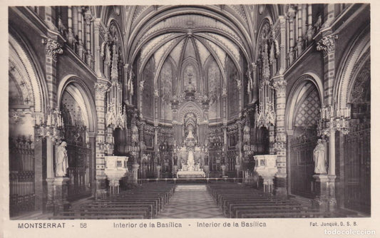 MONTSERRAT - 58. INTERIOR DE LA BASÍLICA