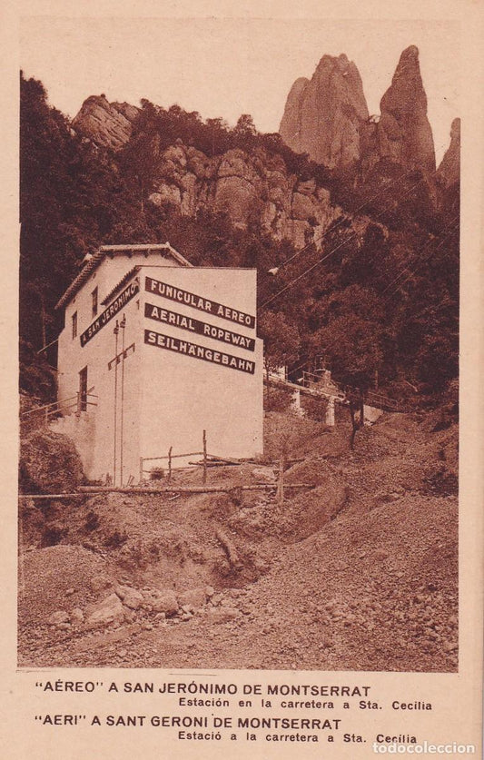 MONTSERRAT - AÉREO A SAN JERÓNIMO DE MONTSERRAT. ESTACIÓN EN LA CARRETERA A STA. CECILIA