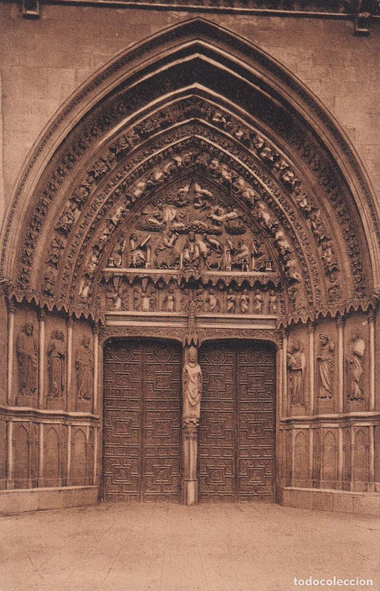 LEÓN - 18. CATEDRAL (SIGLO XII). FACHADA DEL SUR. PUERTA DE SAN FROILÁN (LUCIEN ROISIN)