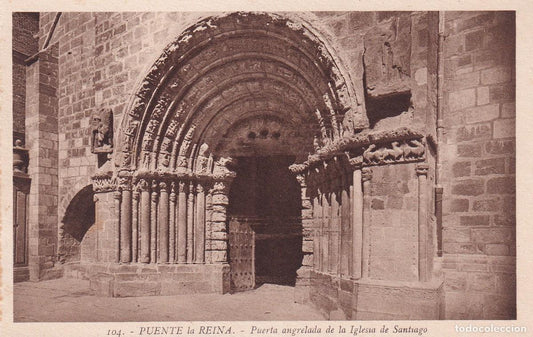 PUENTE LA REINA - 104. PUERTA ANGRELADA DE LA IGLESIA DE SANTIAGO