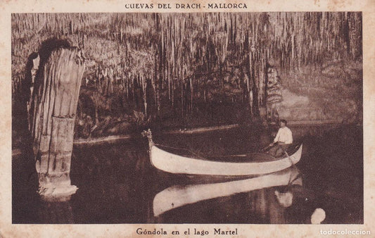 MANACOR - CUEVAS DEL DRACH. GÓNDOLA EN EL LAGO MARTEL