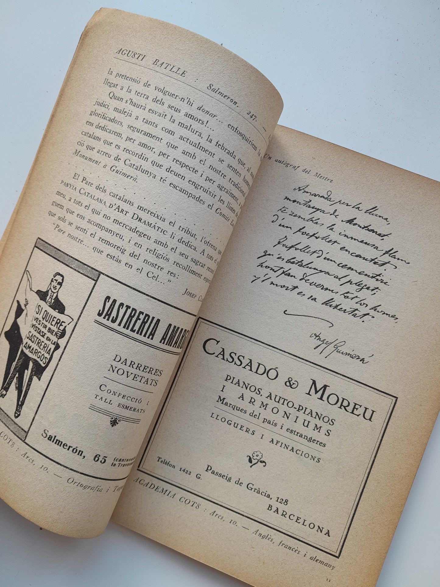 TEATRE DE LA COMÈDIA. COMPANYIA CATALANA D'ART DRAMÀTIC CLARAMUNT-ADRIÀ. TEMPORADA 1924-1925 (1924)