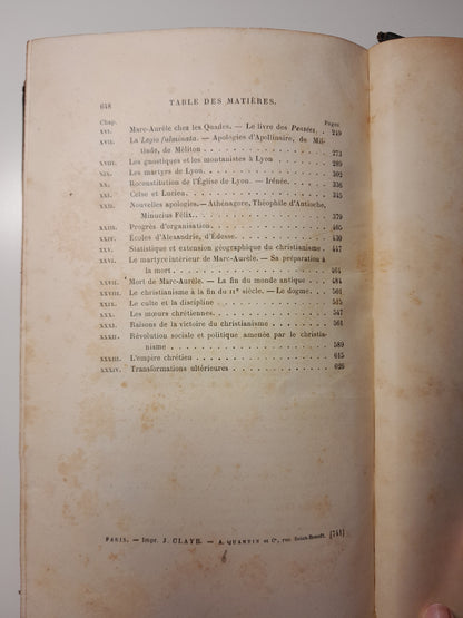 MARC-AURÈLE ET LA FIN DU MONDE ANTIQUE - ERNEST RENAN (CALMANN LÉVY, 1882)