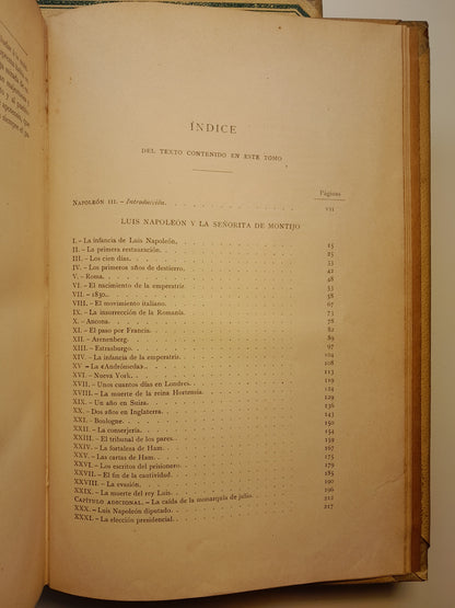 NAPOLEÓN III (COMPLETA 4 TOMOS) - IMBERT DE SAINT-AMAND (MONTANER Y SIMÓN - BUI, 1898-99)