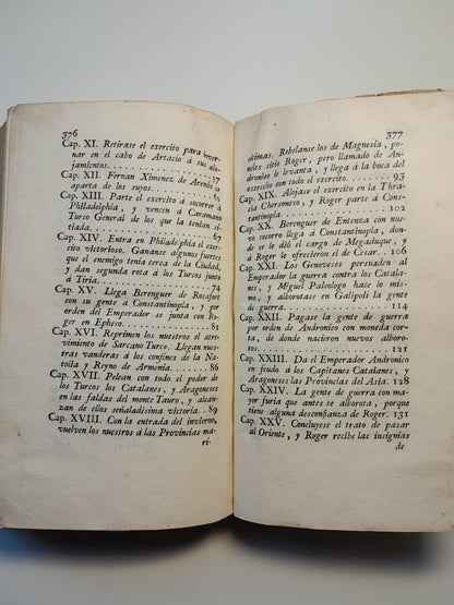 EXPEDICIÓN DE LOS CATALANES Y ARAGONESES CONTRA TURCOS Y GRIEGOS - FRANCISCO DE MONCADA (ANTONIO DE SANCHA, 1777)