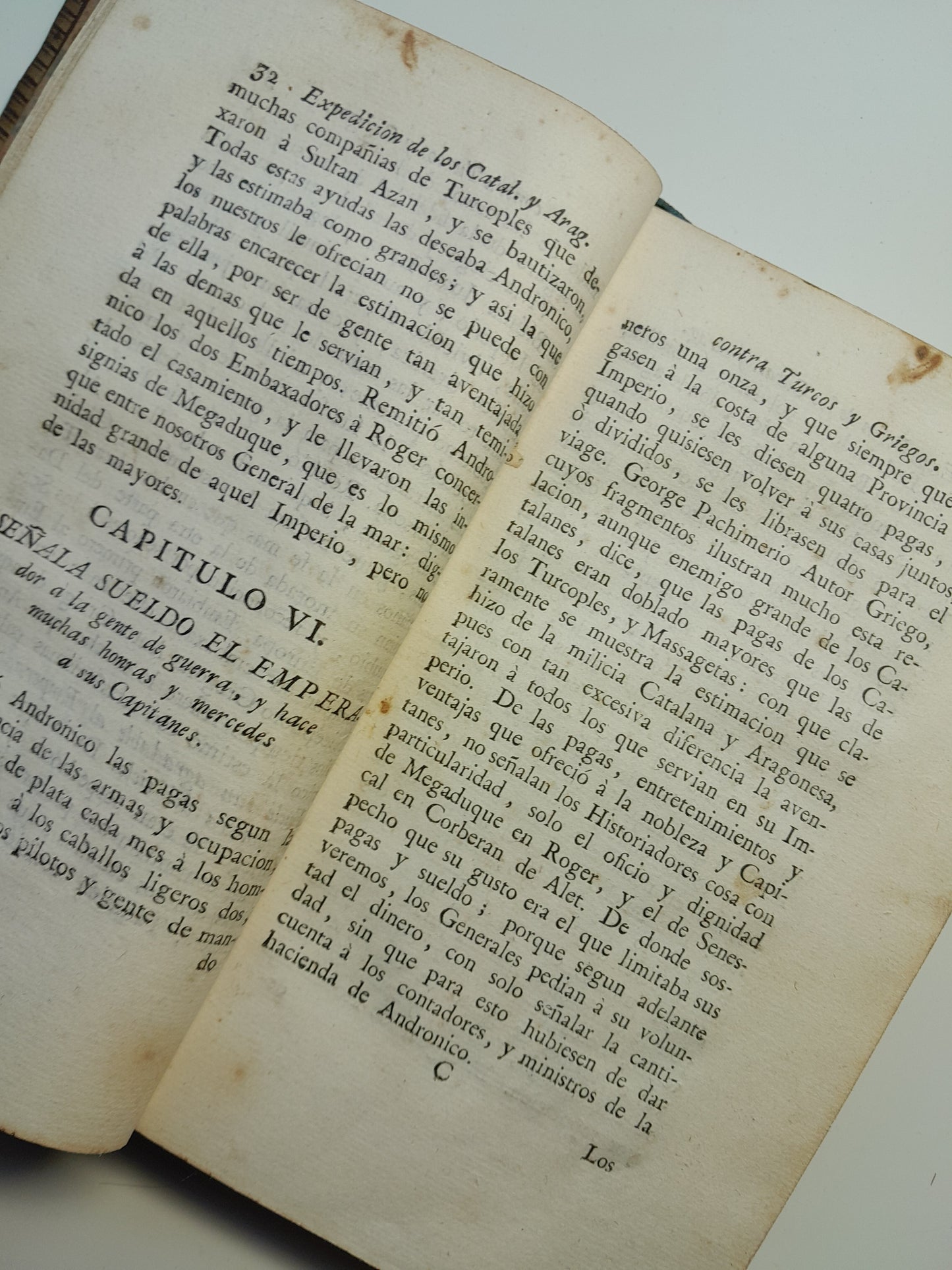 EXPEDICIÓN DE LOS CATALANES Y ARAGONESES CONTRA TURCOS Y GRIEGOS - FRANCISCO DE MONCADA (ANTONIO DE SANCHA, 1777)