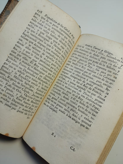 EXPEDICIÓN DE LOS CATALANES Y ARAGONESES CONTRA TURCOS Y GRIEGOS - FRANCISCO DE MONCADA (ANTONIO DE SANCHA, 1777)