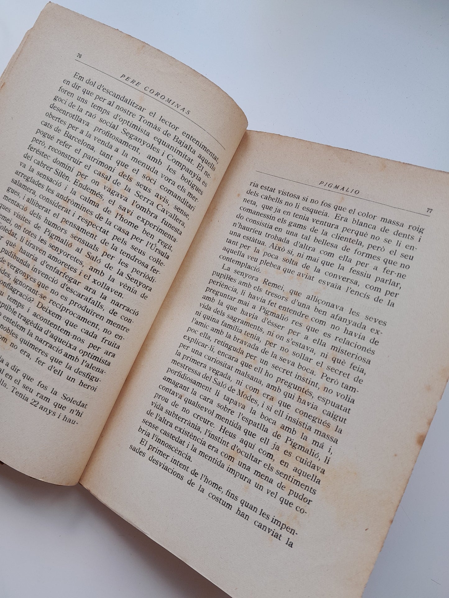 LES DITES I FACECIES DE L'ESTRENU FILÀNTROP EN TOMÀS DE BAJALTA. PIGMALIÓ - PERE COROMINAS (LLIBRERIA CATALÒNIA, 1928)