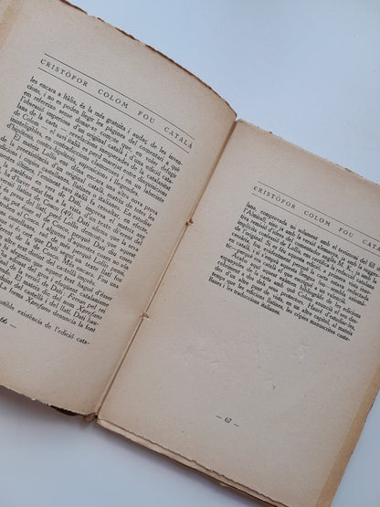 CRISTÒFOR COLOM FOU CATALÀ. LA VERITABLE GÈNESI DEL DESCOBRIMENT - LUIS ULLOA (LLIBRERIA CATALÒNIA, 1927)