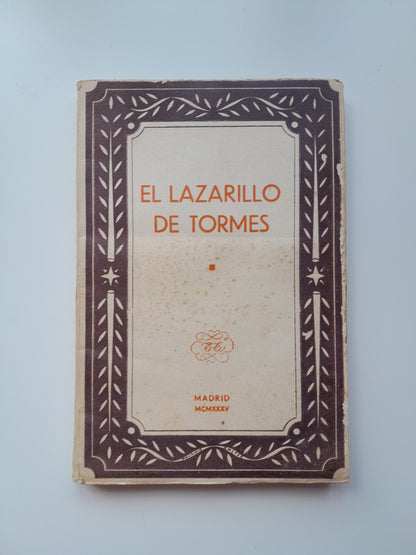 EL LAZARILLO DE TORMES (EDICIONES CLÁSICAS, 1935)