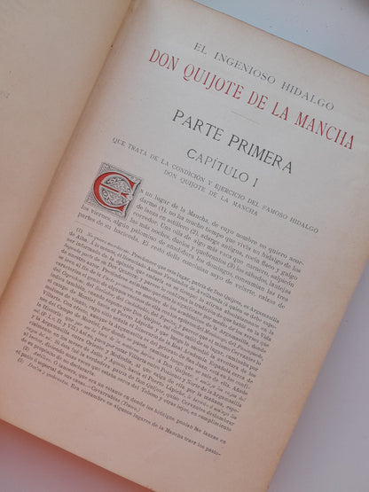 EL INGENIOSO HIDALGO DON QUIJOTE DE LA MANCHA - MIGUEL DE CERVANTES (HIJOS DE M.G. HERNÁNDEZ, 1905)