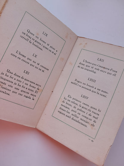 MÀXIMES I MALS PENSAMENTS. PENSA MAL I NO ERRARÀS - SANTIAGO RUSIÑOL (ANTONI LÓPEZ, 1927)