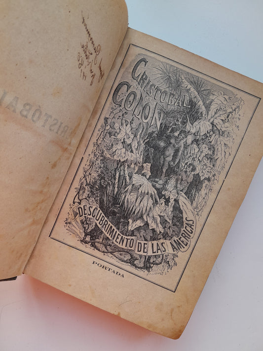 CRISTÓBAL COLÓN. DESCUBRIMIENTO DE LAS AMÉRICAS (COMPLETA 4 TOMOS) - ALPHONSE DE LAMARTINE (URBANO MANINI, 1868)