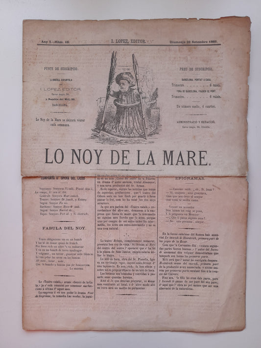 LO NOY DE LA MARE - ANY 1, NÚM. 16 (23 SEPTIEMBRE 1866)