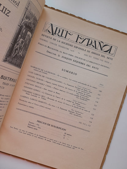 ARTE ESPAÑOL - AÑO 15, TOMO 8, NÚM. 3 (TERCER TRIMESTRE 1926)