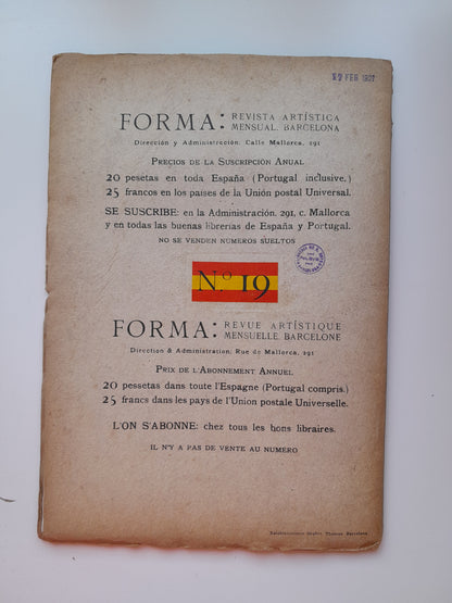 FORMA. REVISTA ARTÍSTICA MENSUAL - NÚM. 19 (1907)